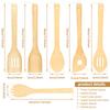 12Pcs Bamboo Cooking Utensils Set Non Stick Bamboo Spoon Spatula Enduring Kitchen Utensil Wooden Cooking Tools Mixing Set