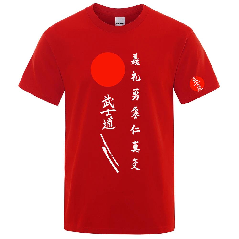 Japan Bushido Japan Bushido The Unisexs regular shortsleeved shirt is suitable for summer and has a soft fabric T shirt