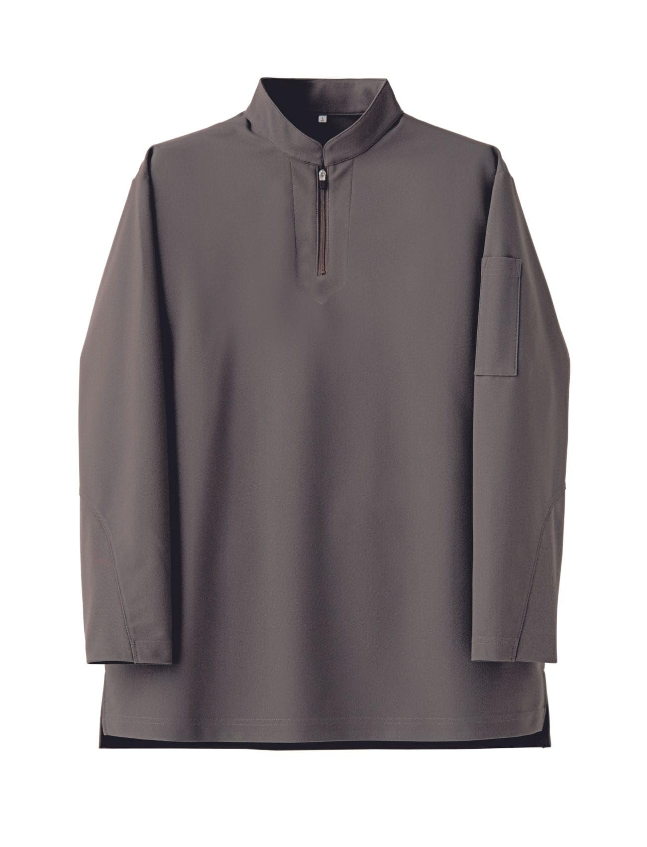 

Seven Uniform CU1967-6 Taupe SS Zip-Up Stand Collar Long Sleeve T-Shirt