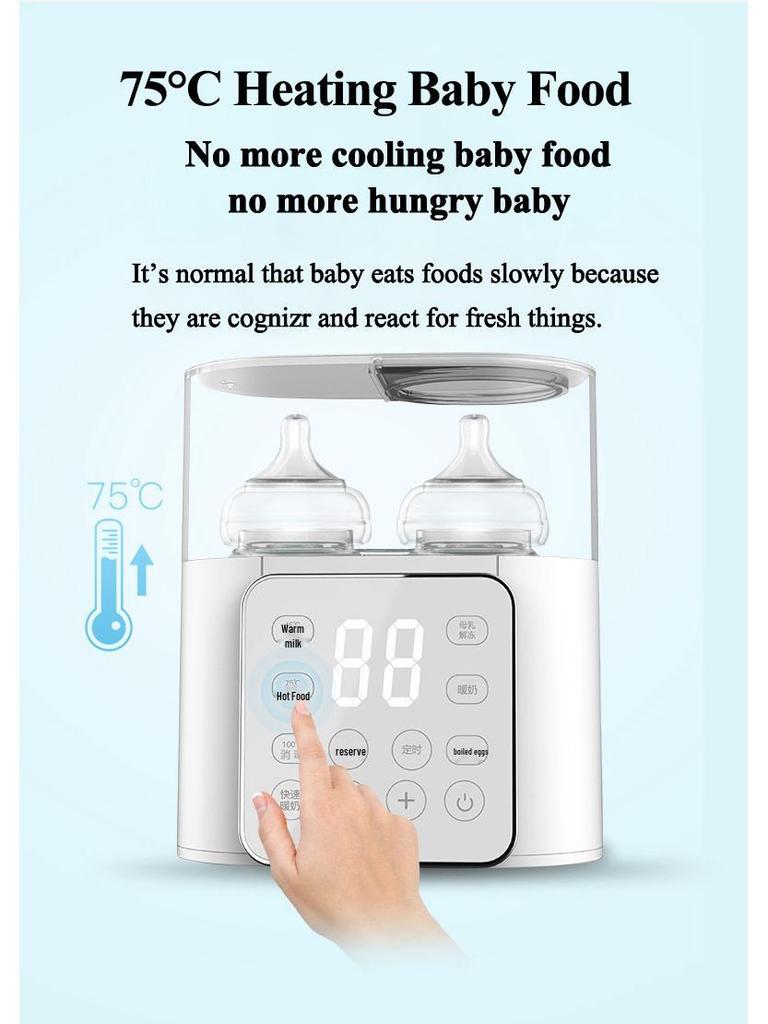Automatic Baby Bottle Warmer with Constant Temperature, Milk Thawing, and Disinfection Features