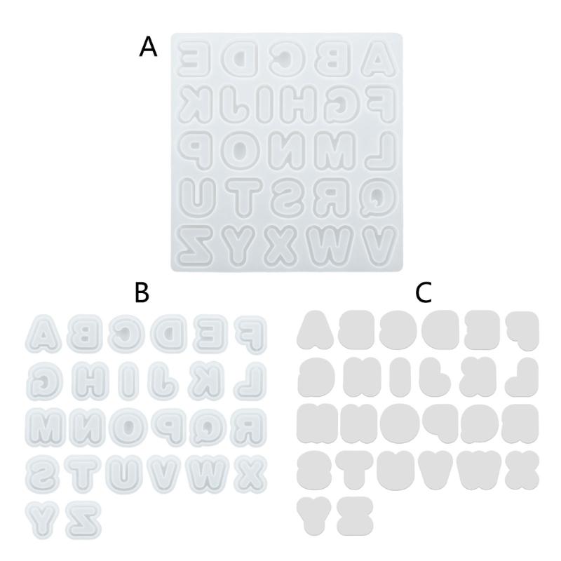 Letter Clay Molds Letter Keychain Moulds Letter Craft Mould Silicone Material Epoxy Resin Mould for DIY Pendant Keychain