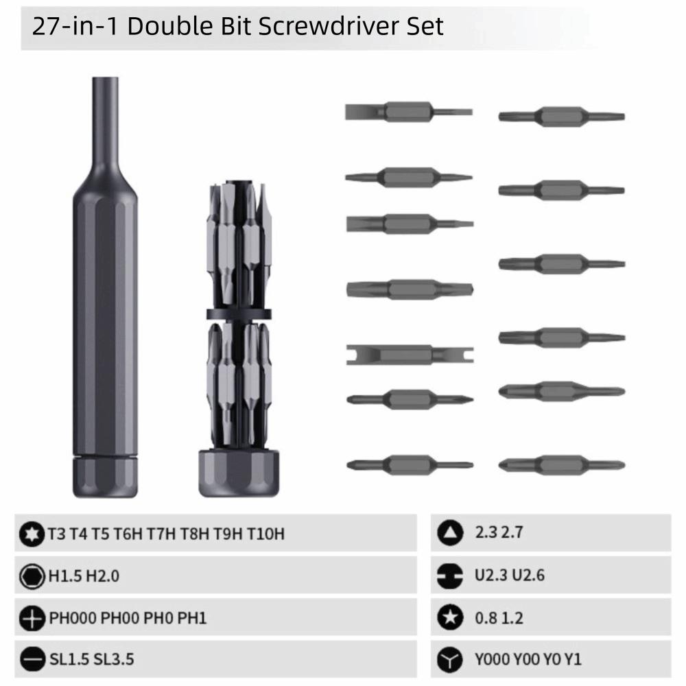27 In 1 Screwdriver Set 39 In 1 Multi Bit Manual Repair Tool Multi-Purpose Pen Style Small Screwdriver