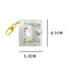 1/2-Inch Holder Pockets Transparent Diy Mini Po Album Keychain Portable Po Storage Holder Key Ring