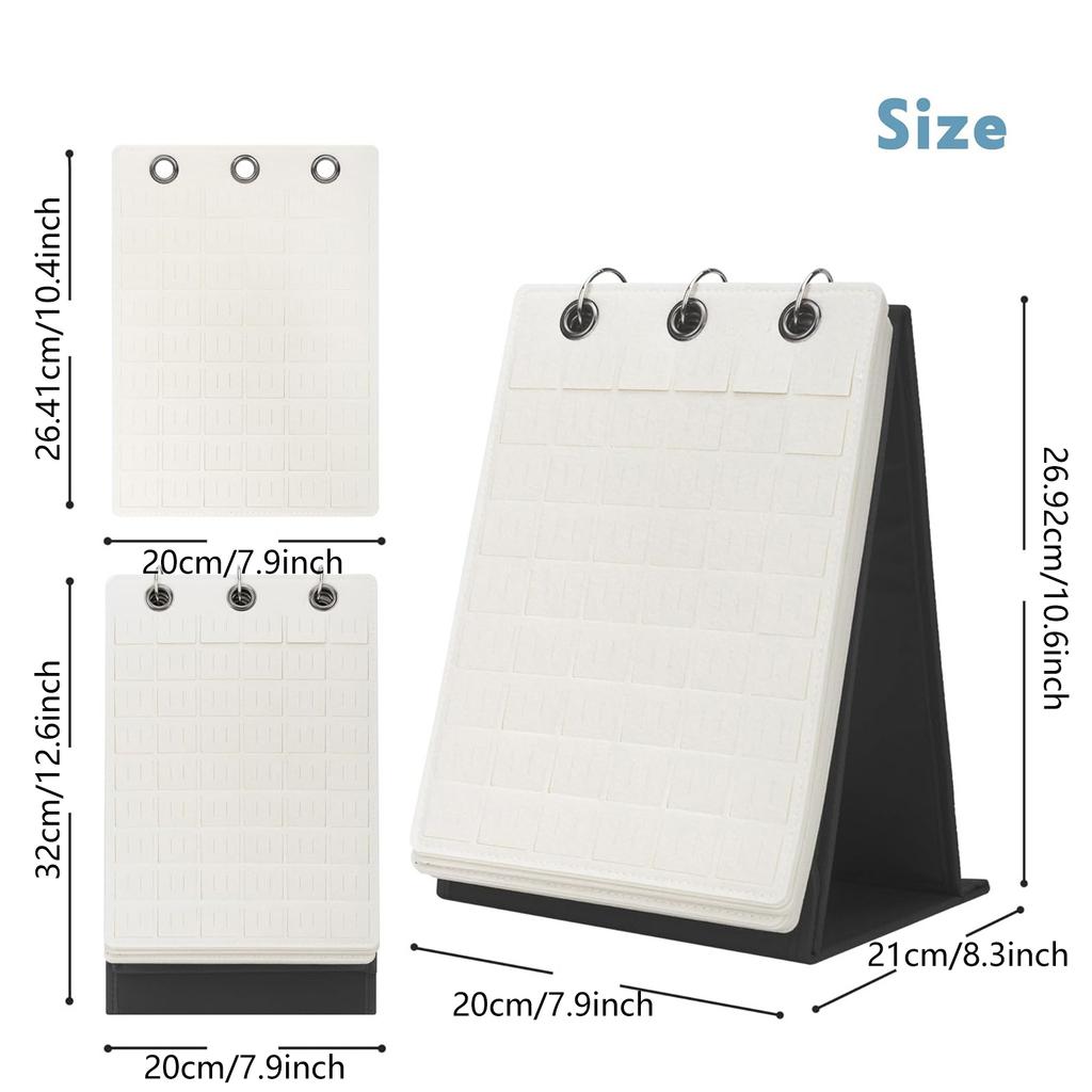 Eleganter geformter Filz-Ausweishalter Grad drehbar Mehrschichtige Broschen-Organizer Heimaccessoire Dekoration zur Verwendung