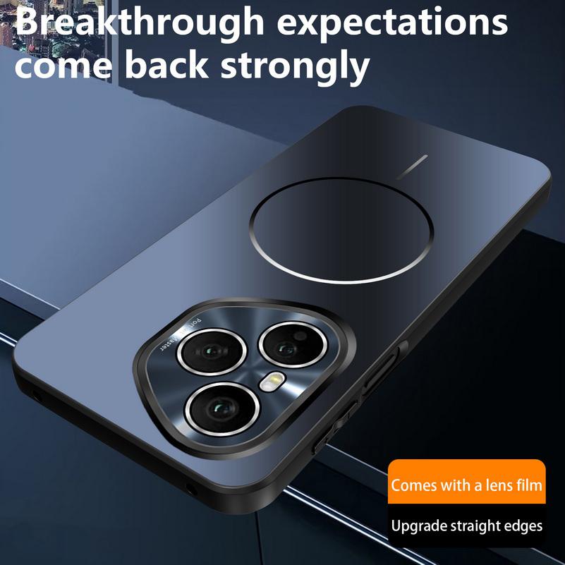 Micro-frosted ice feeling Explosion-proof All-inclusive Lens Magnetic Ring Case For Honor 400 Pro Honor400 Slim Protect Cover