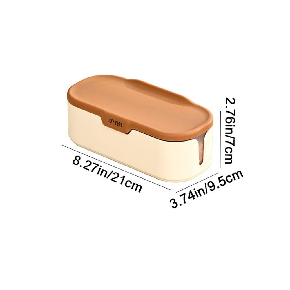 

Large Capacity Seasoning Storage Jar Pink Spice Container 3 Grids Seasoning Box Sugar коричневый