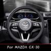 8DNappa leather Car Steering Wheel Cover For Mazda CX-30 CX30      2024 Non-Slip Washable Auto Accessories