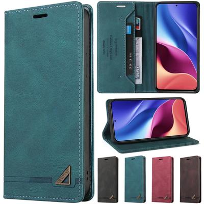 Kožené pouzdro s RFID blokováním pro peněženku slotu na kartu pro Xiaomi Poco M3 X3 F3 F4 C40 X5 F5 M5s X6 C65 M6 Plus F6 C75 X7 Pro
