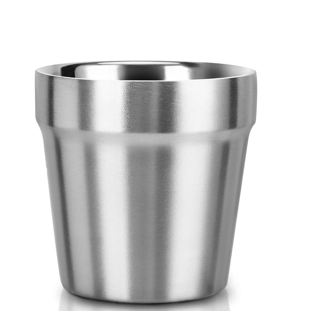 Metal Drinking Cups Stainless Steel304 Cup 6oz 10oz Outdoor Hiking Gear Stackable Cup Camping Cup Coffee Cup Portable Drink-ware 175ml 6oz