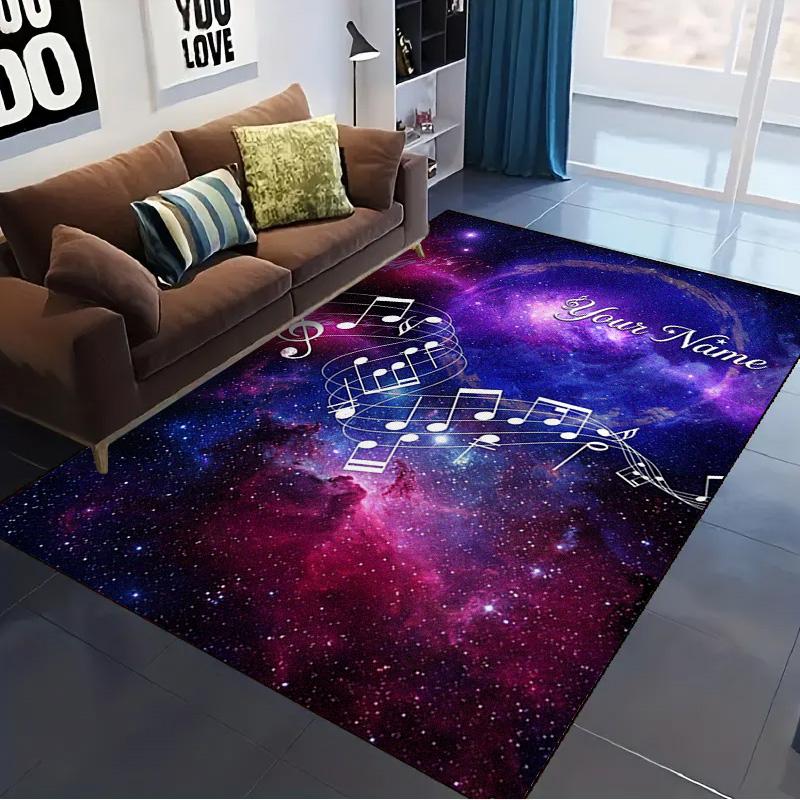 Name Custom Music Carpet Rug for Living Room Bedroom Home Sofa Decoration,Kids Play Non-slip Floor Mat