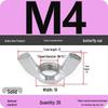 National Standard Galvanized Hand-Tightened Butterfly Nut Cap M3-M12