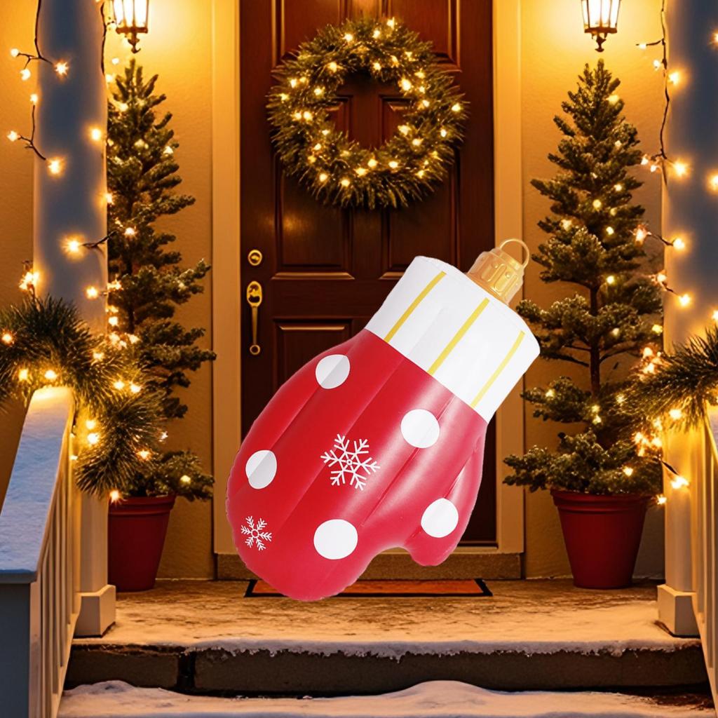 Giant Inflatable Ornaments PVC Holiday Decor Blow-up Ornaments Festive Atmosphere Props For Windowsills Porch Courtyard Lawn