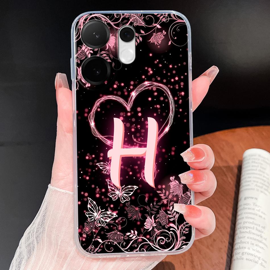 For Vivo V60 Lite Case Stylish Letters Clear Untra Thin Phone Covers For Vivo V 60 Soft TPU Silicone Anti Drop Couple Back Cover