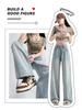 Spring & Autumn 2025 Women's High-Waisted Light Wide-Leg Jeans: Trendy Versatile Slimming Straight-Leg with Hot Drill Design.