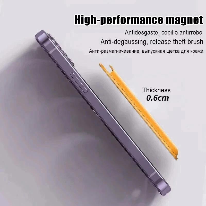 For Magsafe Strong Magnetic Card Holder Case For iPhone 17 Pro Max 17 Air 16 15 14 Plus 13 12 11 Phone Leather Wallet Bag Cover