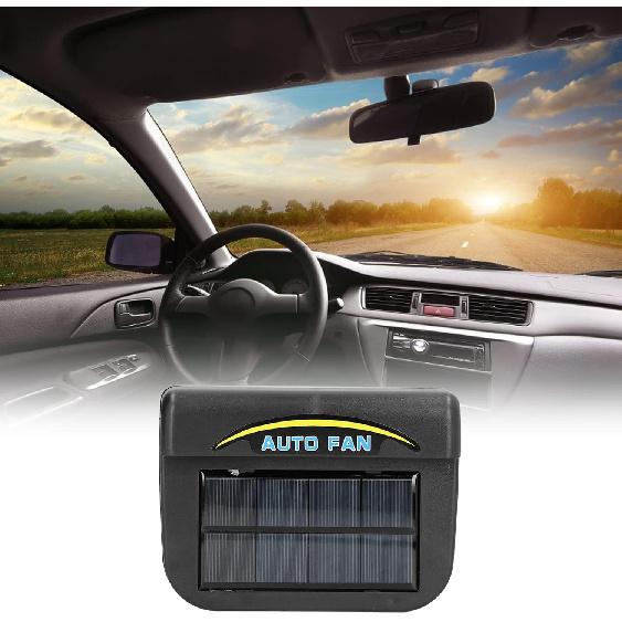Air Vent Radiator Window Windshield Auto Air Vent,Solar Powered Car Exhaust Fan Solar Ventilator Car Radiator Fan, Radiator Ventilator System, 0.5W,