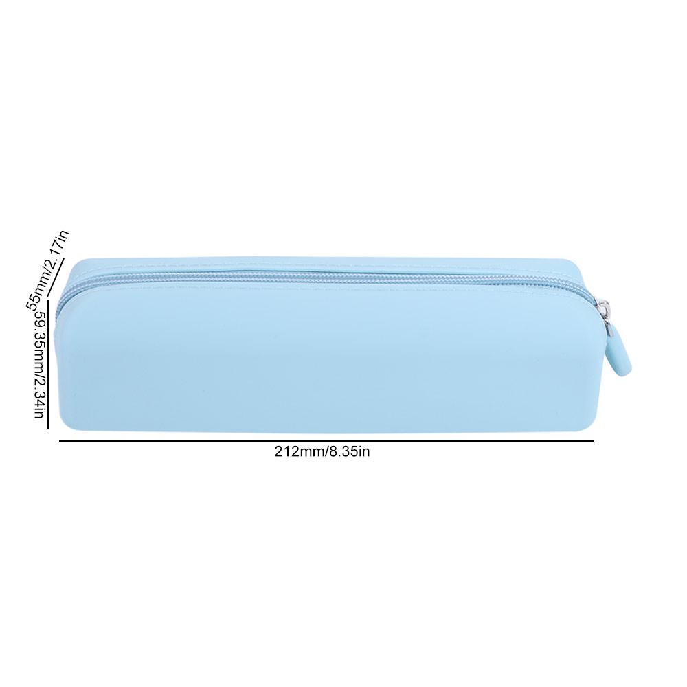 Silicone Pen Bag Large Capacity Cosmetics Storage Bag Portable Pencil Case Desktop