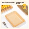 SHUANG YU Biodegradable Disposable Plates, 750ml*20 Pieces, Kraft Paper Plates for Barbecue, Dining, Snacks And Fruits
