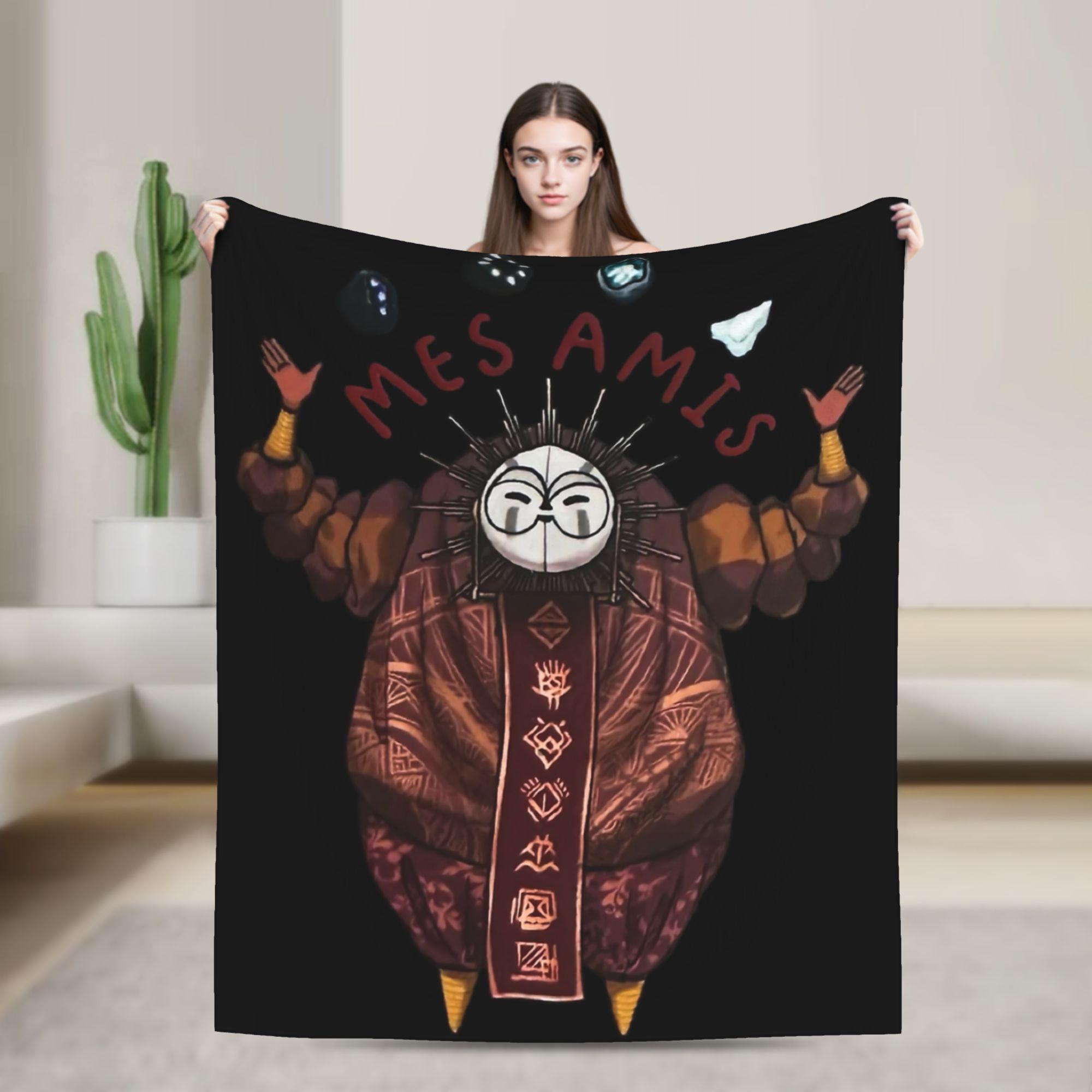 

Clair Obscur Expedition 33 Esquie Knitted Fashion Blanket Funny Quotes Flannel Throw Fashion Blankets Rug Piece Ultra-Soft Bedspread Portabl 75x90cm