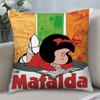 C-Cartoon  Comics M-MafaldaS Pillow Case Short Plush Sofa Decorative Gift Home Double-sided Printing Cushion