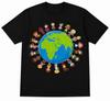 Children Around The World Planet Earth Graphic Print T-Shirt S M L XL 2 3 4 XL