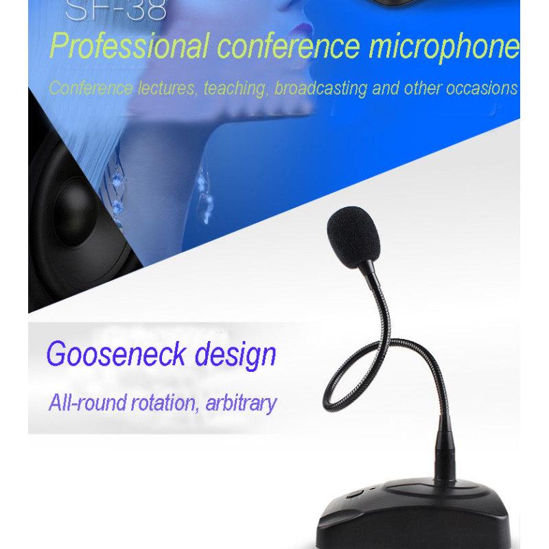Professional Condenser Wired Gooseneck Microphone Desktop High Sensitivity Capacitor Mic