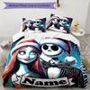 3-teiliges personalisiertes Bettwäscheset The Nightmare Before Christmas Bettbezug mit Verschluss Enthält 1 Bettbezug & 2 Kissenbezüge, Weich und bequem für alle S