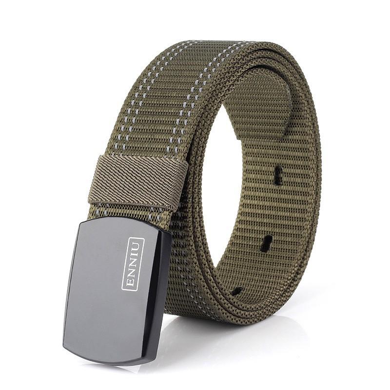 

51 Fast Double Hook Fasten Knitted Nylon Canvas Belt Training Outdoor Outer 110cm