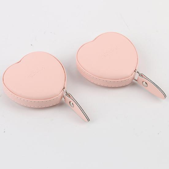 150CM Heart Retractable Tape Measure Soft Mini Measuring Tape Portable Tailor Sewing Cloth Weight Loss Body Measuring Tape Flexible Ruler Tape