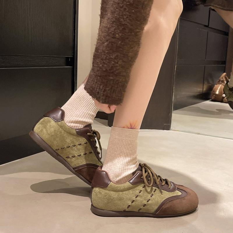 

Women s Casual Sneakers 2026 Autumn Retro Flats Sport Shoes Up Running Travel Shoes 35 зелений