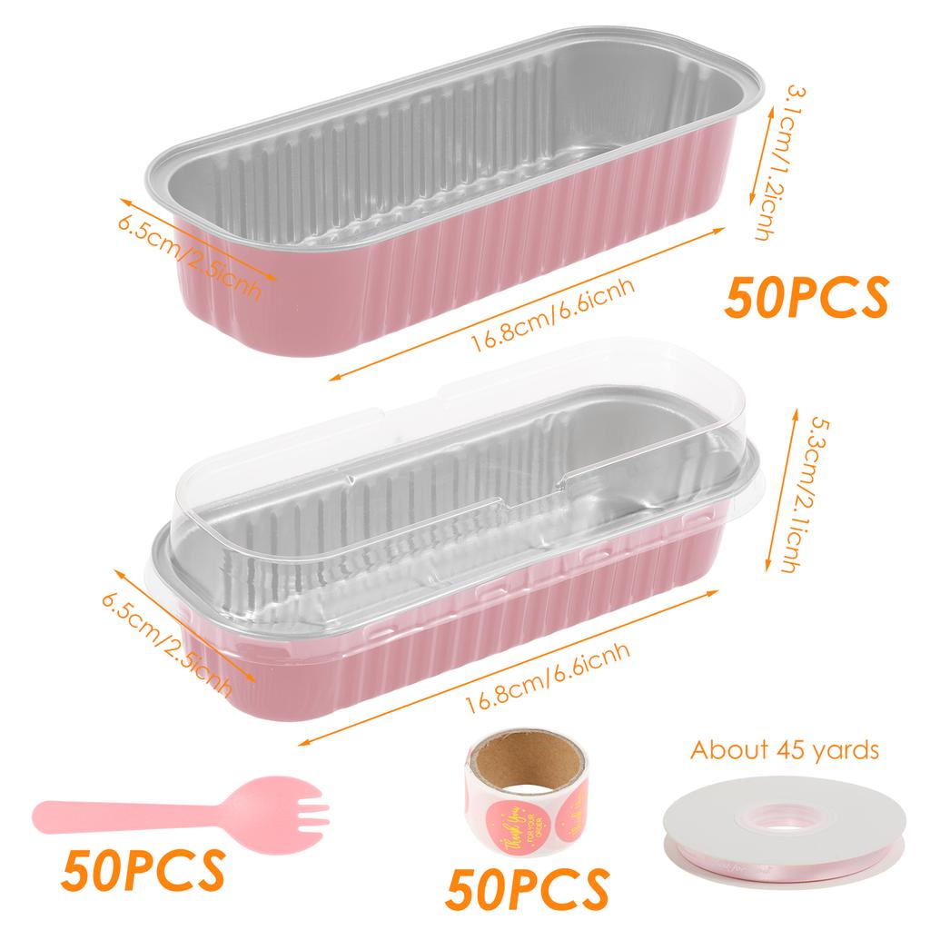 Mini Loaf Pans Rectangle Aluminum Foil Baking Pan Mini Bread Container Heat-Resistant Cake Pans Bread Containers Muffin Tins