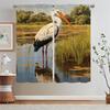 White Stork Kitchen Curtains for Doors Window Blinds Children's Room Curtains for Living Room 2 Elegant Pieces Shade Curtain