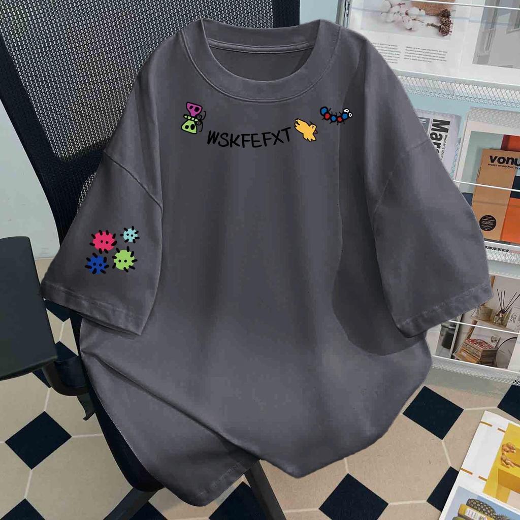Unisex Harajuku T-Shirt aus reiner Baumwolle mit kurzen Ärmeln, einzigartiger lustiger Aufdruck, neues Sommer-Oberteil mit Rundhalsausschnitt