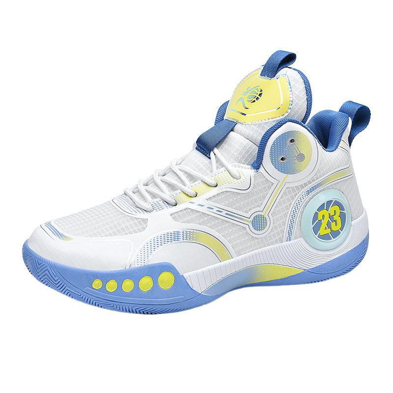 Velká velikost chlapecké léto 2025 nové dospívající starší děti prodyšná síťovina studentská venkovní sportovní basketbalová obuv