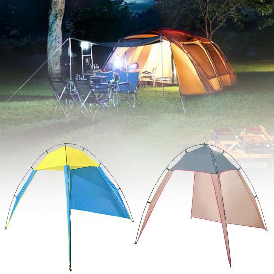 Udendørs baldakintrekanttelt, 3-4 personer UV-beskyttelse Solskærm, Nem opsætning Skyggebaldakin til Strand, Camping, Fiskeri, Picnic