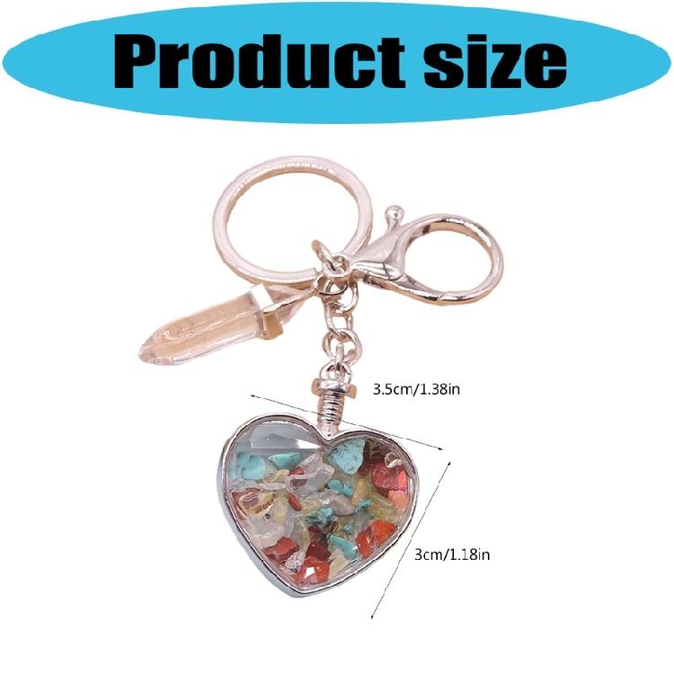 Long Time Use Natural Stone Heart Shaped Photo Frame Keychain Resistant Wear Tear Ideal Meaningful Carry Item Gift