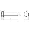6K Screw for Key DIN933 KL 8.8 Galvanized 1KG M12X30