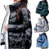 Jachetă de iarnă pentru femei Parka haină guler de blană pardesiu cu glugă Jachetă pentru femeie parka groasă, caldă, îmbrăcăminte capitonată din bumbac P997
