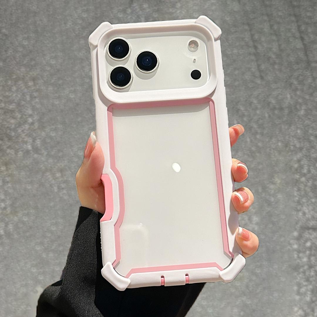 

Прочный ударопрочный чехол для iPhone 17 Air 16 15 14 13 12 11 17 Pro Max Plus, прозрачный бронированный PC+TPU 2-в-1, военного класса iPhone 14