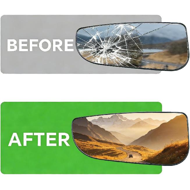 68067731AA Ram Driver Side Lower Glass Fit for 2009-2020 Dodge Ram | Towing mirror lower glass. Convex design. Includes rear mounting bracket. Direct