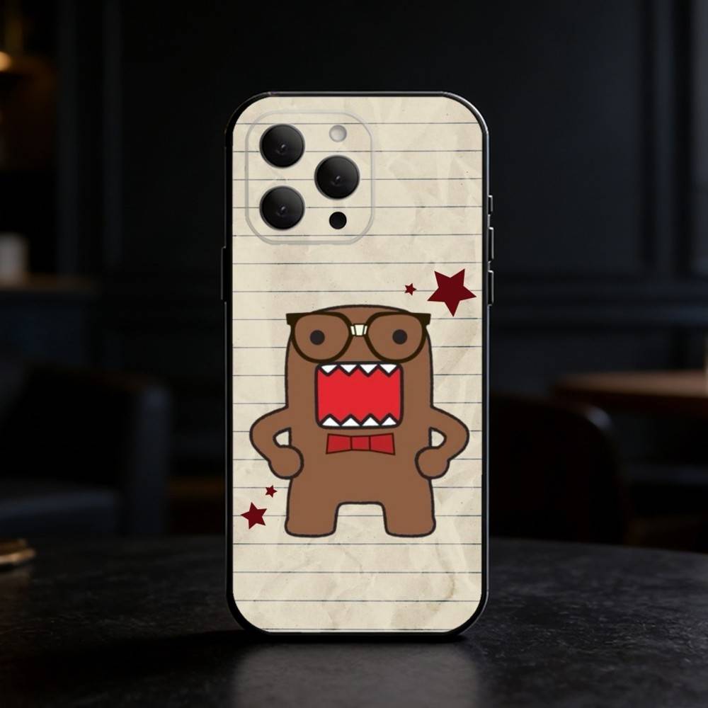 Cute Domo-kun Phone Case Phone Case Silicone Black Soft For IPhone 17,16,15,14,13,12,11,SE,Plus Pro Max