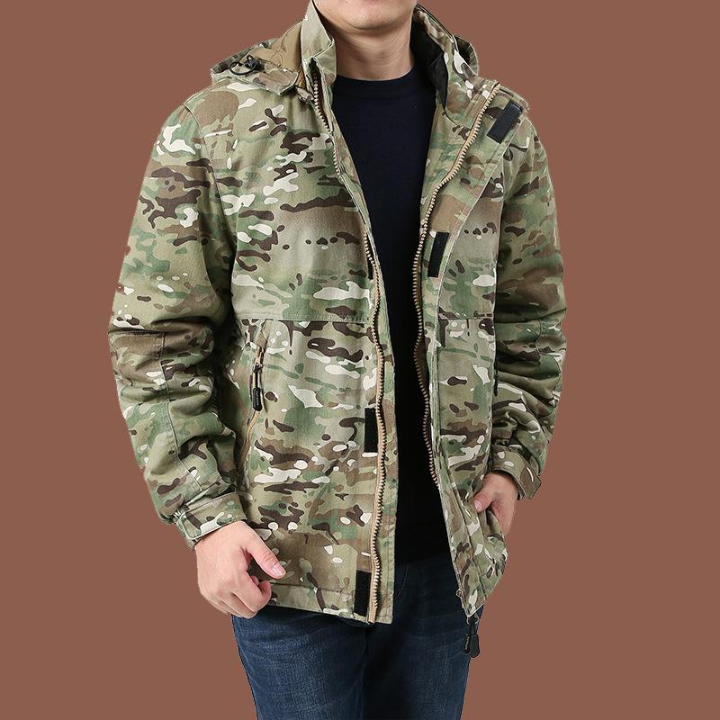 Winter Men's Cotton Clothes Thickened Thermal Cotton Clothes Men's Camouflage Pure Cotton Jacket Top Men's Loose