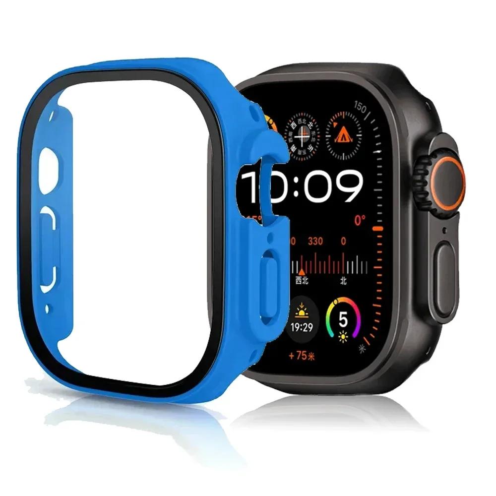 Tempered Glass+Cover For Apple Watch Ultra 3 2 1 49mm PC Bumper Screen Protector Case for iWatch Series Ultra 3 49mm Accessories