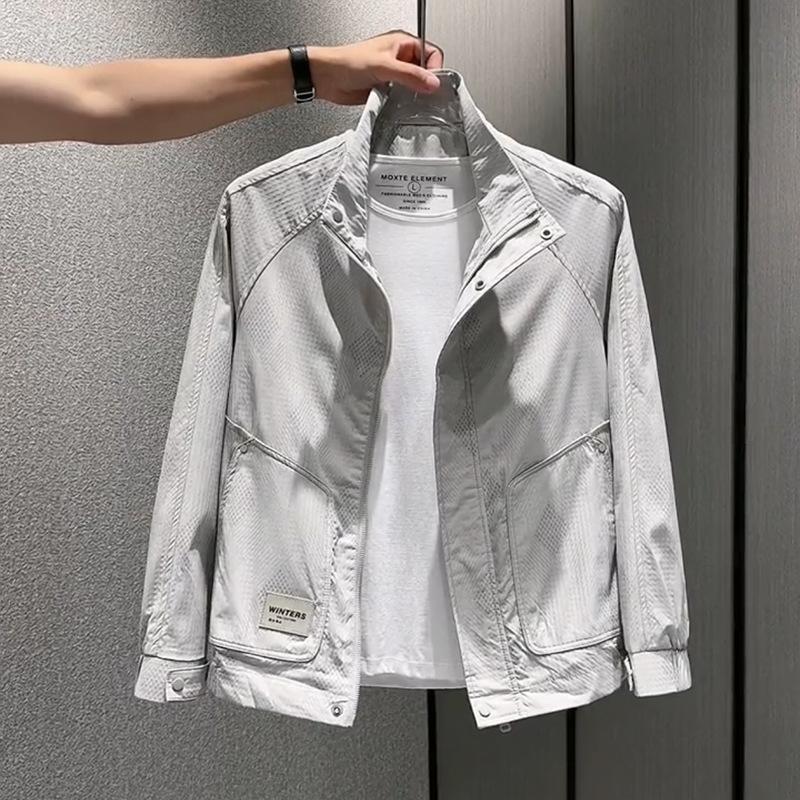 

Новая мужская куртка со стойкой, универсальный приталенный красивый дизайн, повседневный топ M