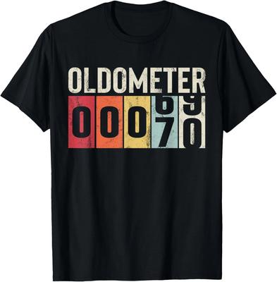Funny 70 Years Old Oldometer Vintage 70th Birthday Odometer Gift Unisex T-Shirt
