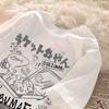 Japanese Unisex Womens Soft Short Sleeve Tshirts Summer Retro Couple Versatile Half Sleeve Shirt Top Fashion ONeck Street Top