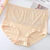 3 pezzi / lotto biancheria intima di pizzo a vita alta da donna slip morbidi a copertura totale mutandine senza cuciture mutandine di controllo della pancia slip elasticizzati