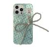 Mint Green Polka Dot Mobile Phone Case Suitable for 15promax Feather Iphone13 Bow Chain 16 Apple 14 Hard
