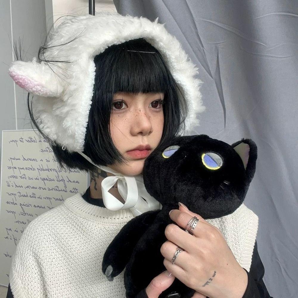 

Furry Lamb Ear Ear Warmer Cute Winter Ear Muffs New Warm Headband For Head Wrap білий