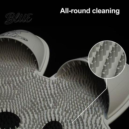 Suction Cup Foot Rugged Back Anti Slip Bathroom Shower Cleaner Rabbit Mat Scrubber Circular Massage